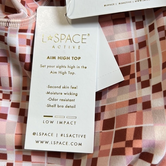 LSpace Aim High Active Crop Top Block Party Pullover Long Sleeve Shirt Sz M NEW - Picture 12 of 13